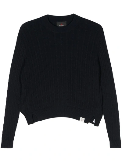 Peuterey Cotton Crewneck Sweater In Blue