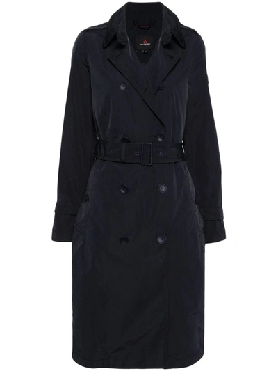 Peuterey Saltum Double-breasted Trench Coat In Blue