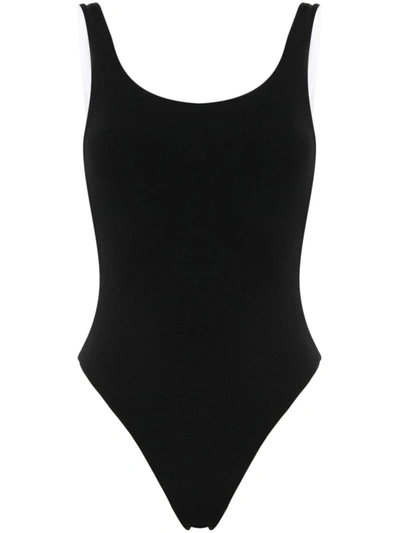 Alice And Olivia Remy Reversible Bodysuit In Black