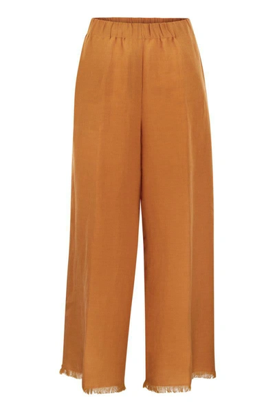Antonelli Ryan - Loose Linen Trousers In Orange