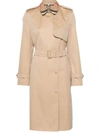 Burberry Cotton Trench Coat In Beige