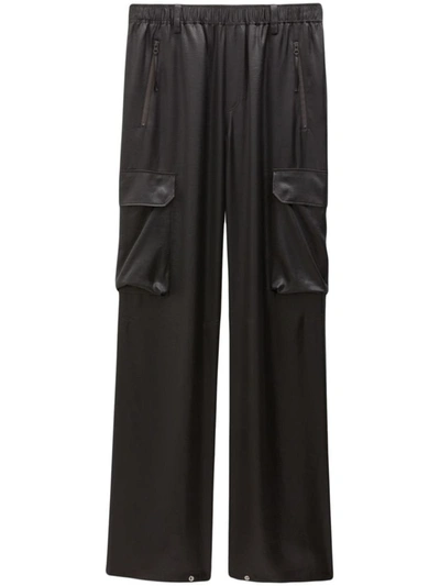 Filippa K Glossy Cargo Trousers In Negro