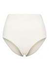 Jil Sander High-waist Bikini Bottoms In White