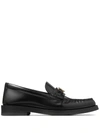 JIMMY CHOO JIMMY CHOO ADDIE LEATHER LOAFERS WITH LOGO PLAQUE
