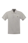 Lacoste Short-sleeved Mélange Polo Shirt In Melange Grey