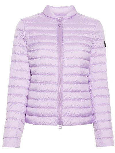 Peuterey Logo-patch Padded Jacket In Violet