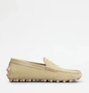 Tod's Bubble Rubber In Suede In Natural