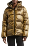 Shop Sam Edelman Hooded Puffer Jacket In Copper