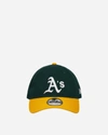 NEW ERA OAKLAND ATHLETICS MLB CORE CLASSIC 9TWENTY ADJUSTABLE CAP DARK GREEN / YELLOW
