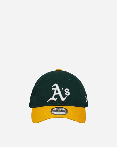 New Era Oakland Athletics Mlb Core Classic 9twenty Adjustable Cap Dark Green / Yellow In Multicolor