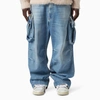 1989 Studio Acid Wash Effect Baggy Fit Cargo Jeans 25cm In Light Blue