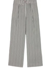 ALYSI ALYSI STRIPED WIDE LEG TROUSERS