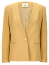 Isabel Marant 'manzil' Blazer Featuring Notched Lapel In Beige