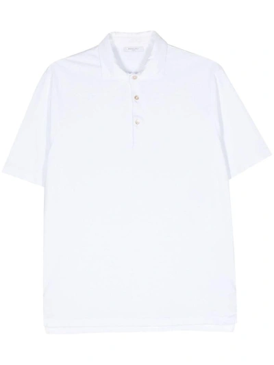 Boglioli Short-sleeves Cotton Polo Shirt In Blanco