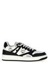 Mcm Neo Terrain Lo Sneakers In Visetos In White/black