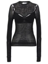 Off-white Arrow Fishnet Top In Black