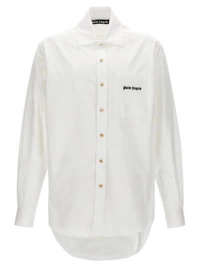 Palm Angels Classic Logo Shirt In White