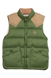 Moncler Grenoble Veny Nylon Quilted Down Vest In Elm Green