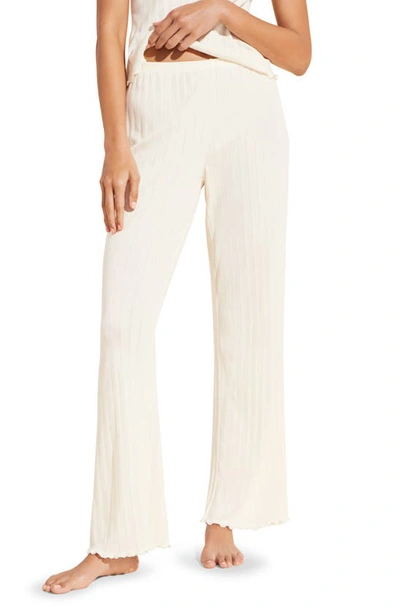 Eberjey Pointelle Pull On Pyjama Trousers In Ivory