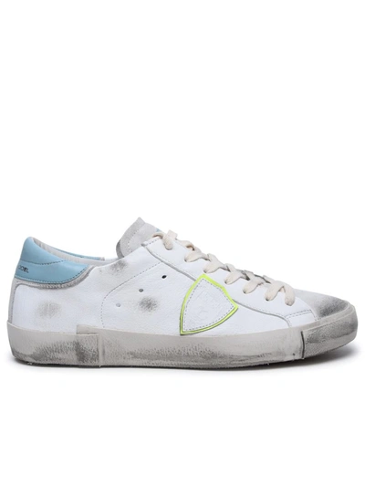 PHILIPPE MODEL PHILIPPE MODEL 'PRSX' WHITE LEATHER SNEAKERS