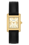TORY BURCH THE ELEANOR LEATHER STRAP WATCH, 25MM X 34MM