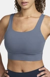 Nike Women's Zenvy Medium-support Padded Longline Sports Bra In Blue
