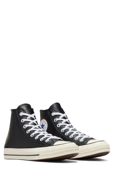 Converse Men's Unisex Chuck 70 Leather High-top Sneakers In Black/ White/ Egret