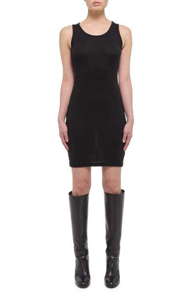 Helmut Lang Soft Ribbed Tank Dress In Black