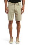 Mavi Jeans Noah Stretch Twill Flat Front Chino Shorts In Sea Grass Luxe Twill