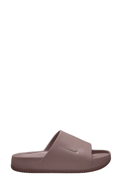 Nike Calm Slide Sandal In Smokey Mauve/ Smokey Mauve
