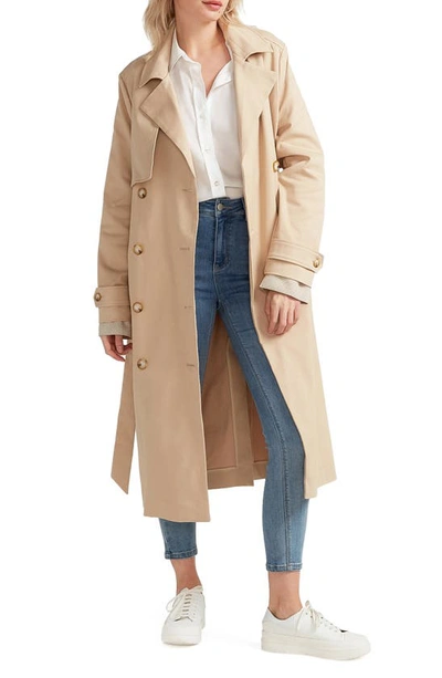Belle & Bloom Empirical Trench Coat In Brown