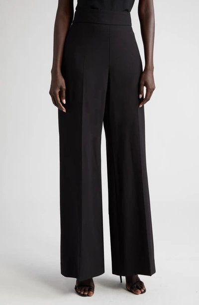 Carolina Herrera Stretch-wool Wide-leg Pants In Black
