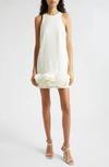 CINQ À SEPT BETA TIERED RUFFLE HEM SLEEVELESS DRESS