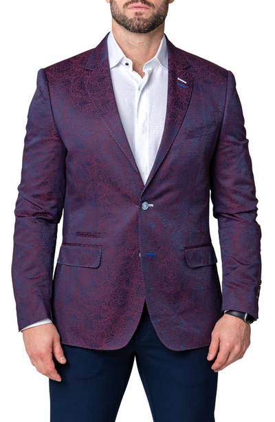 Maceoo Men's Blazer Socrates Moxy Multi In Dark Purple