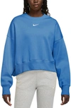 Nike Women's  Sportswear Phoenix Fleece Over-oversized Crew-neck Sweatshirt In Blue