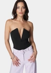 BEBE STRAPLESS V NOTCH BODYSUIT