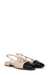 Sam Edelman Kara Slingback Flat Modern Ivory In Sand Black