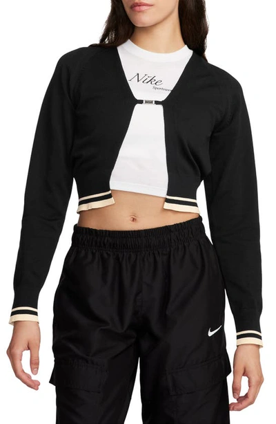 Nike Women's  Sportswear Long-sleeve Knit Cardigan In Black