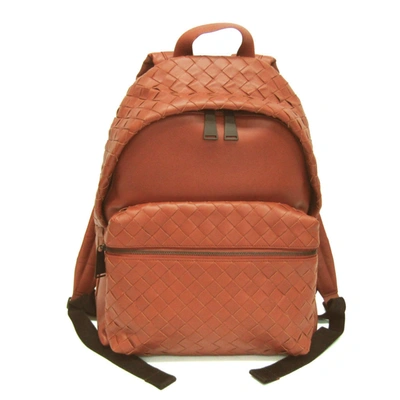 Bottega Veneta Intrecciato Brown Leather Backpack Bag ()