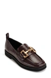 DKNY CRINKLE PATENT BUCKLE LOAFER