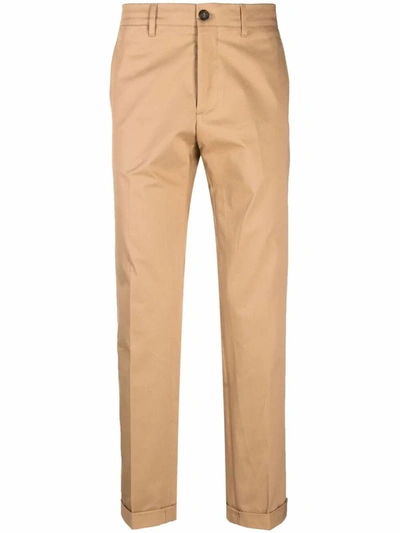 Golden Goose Cotton Chino Trousers In Brown
