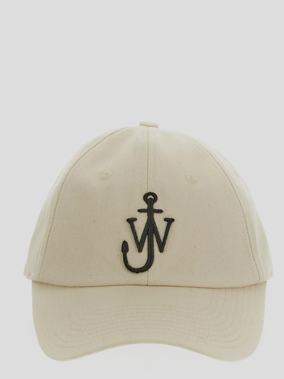 Jw Anderson Logo-embroidered Cotton Cap In White