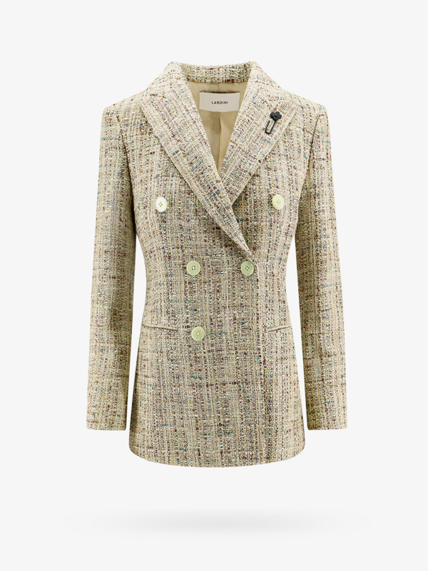 Lardini shawl-lapel cropped wool blazer - Black