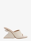 Off-white Jug Leather Wedge Mules In White