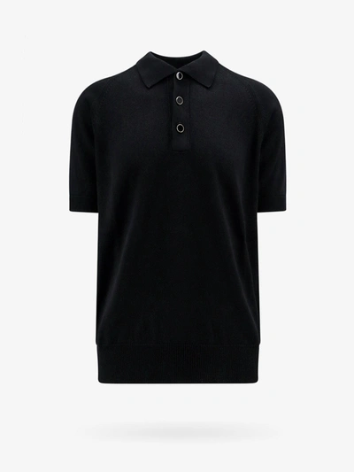 Lardini Polo Shirt With Logo In Black