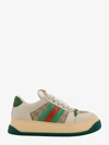Gucci Screener Low-top Sneakers In Leather In Beige