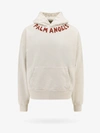 Palm Angels Seasonal Logo Hoodie In Beige