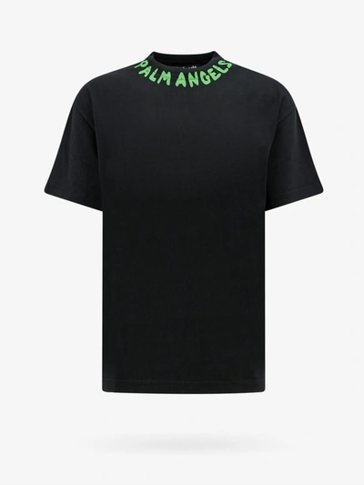 Palm Angels Seasonal Logo-print Cotton T-shirt In Black