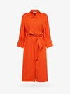 's Max Mara Tabata Poplin Belted Midi Shirt Dress In Orange