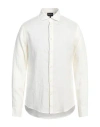 Emporio Armani Man Shirt White Size Xl Linen